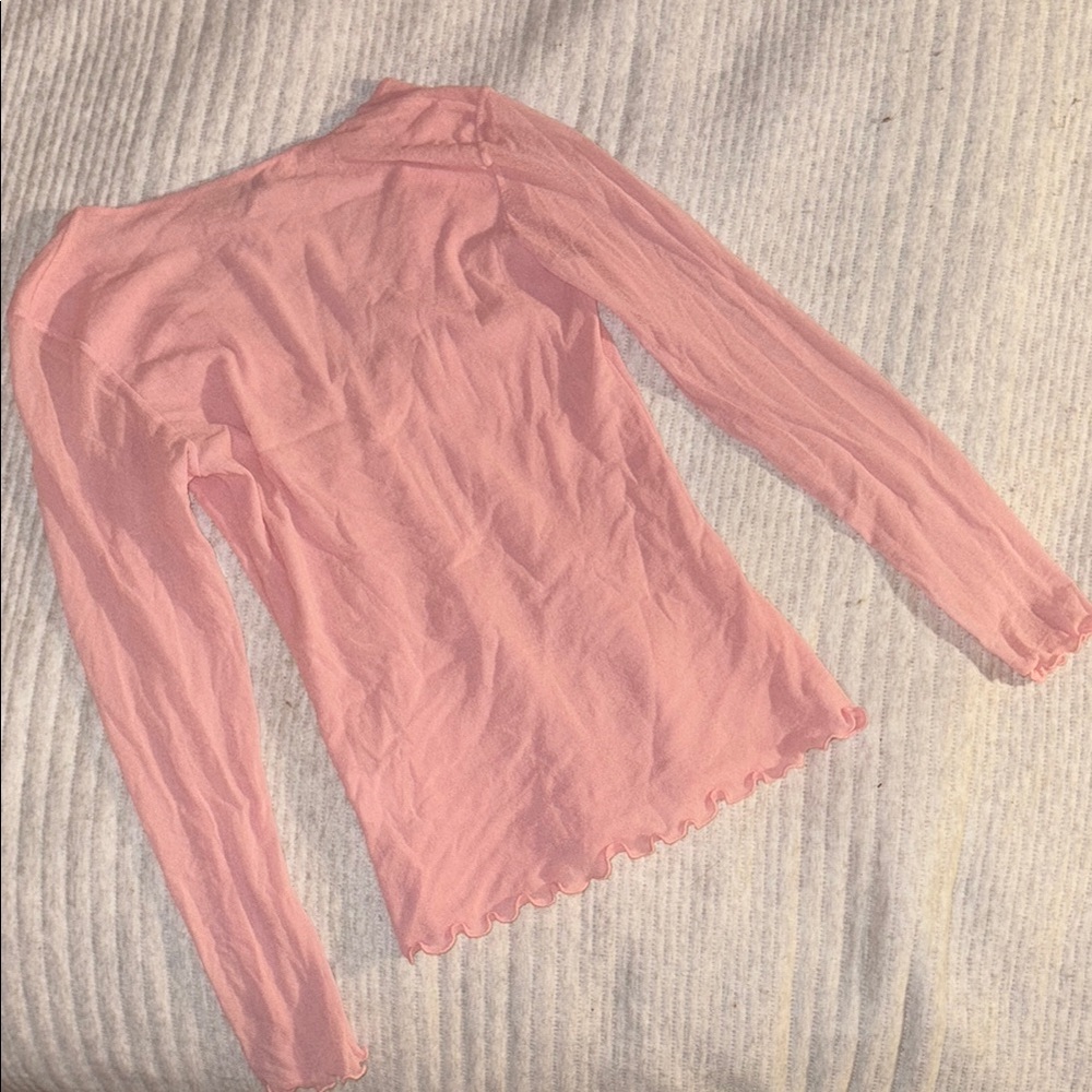 Sheer Fitted Long Sleeve Blouse - Picture 4 of 4